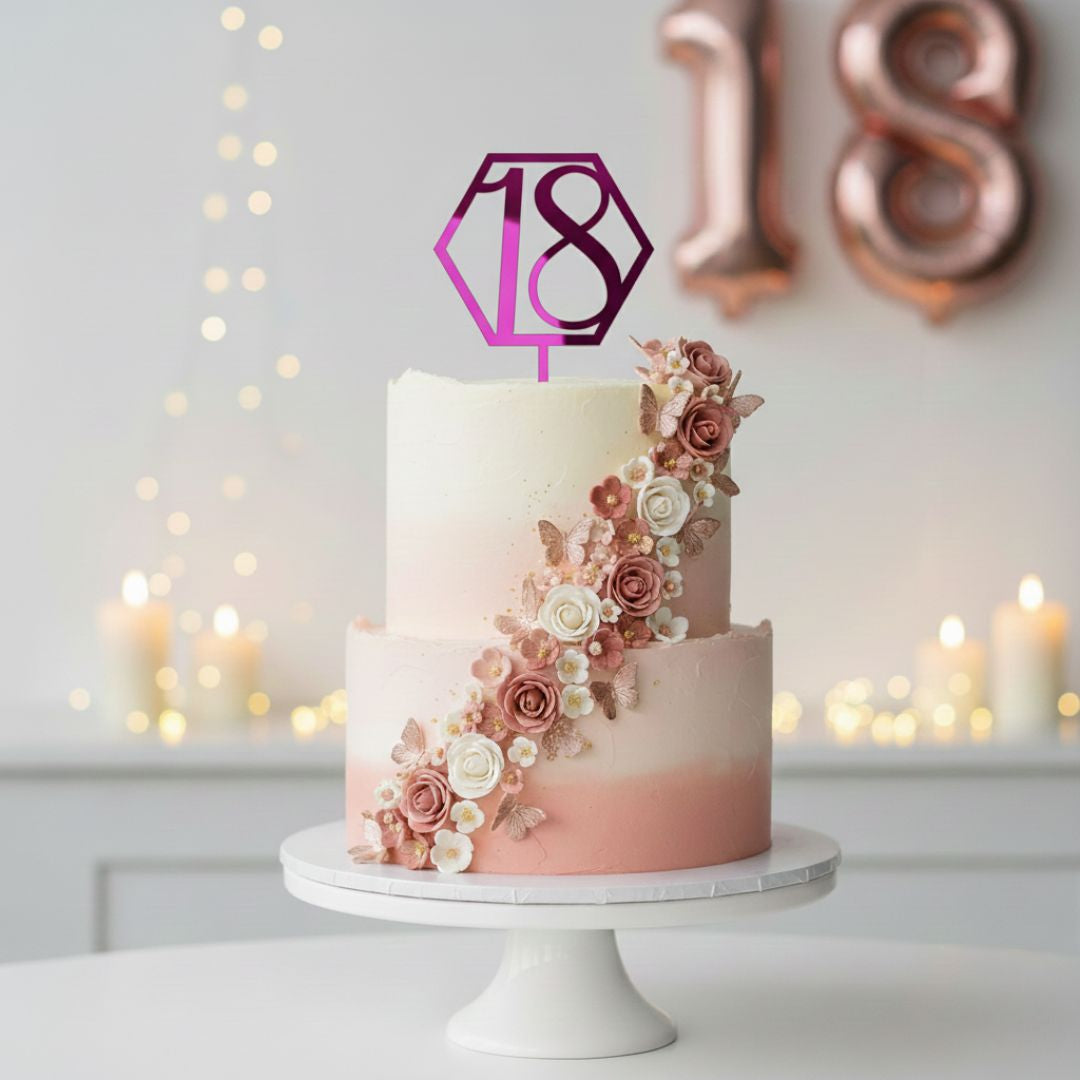 CakeTopper 18 esagonale