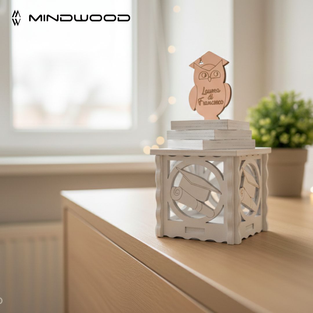 Scatola Portaconfetti Laurea Personalizzabile con Gufo