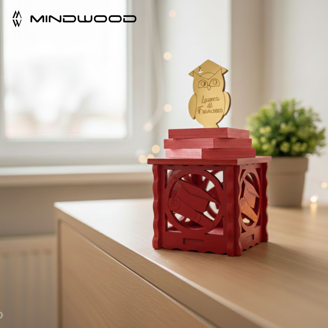 Scatola Portaconfetti Laurea Personalizzabile con Gufo