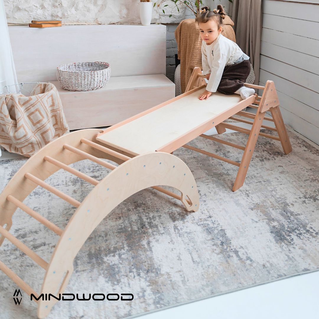 Maxi Set 3 Pezzi Pikler Triangolo + Rampa + Arco