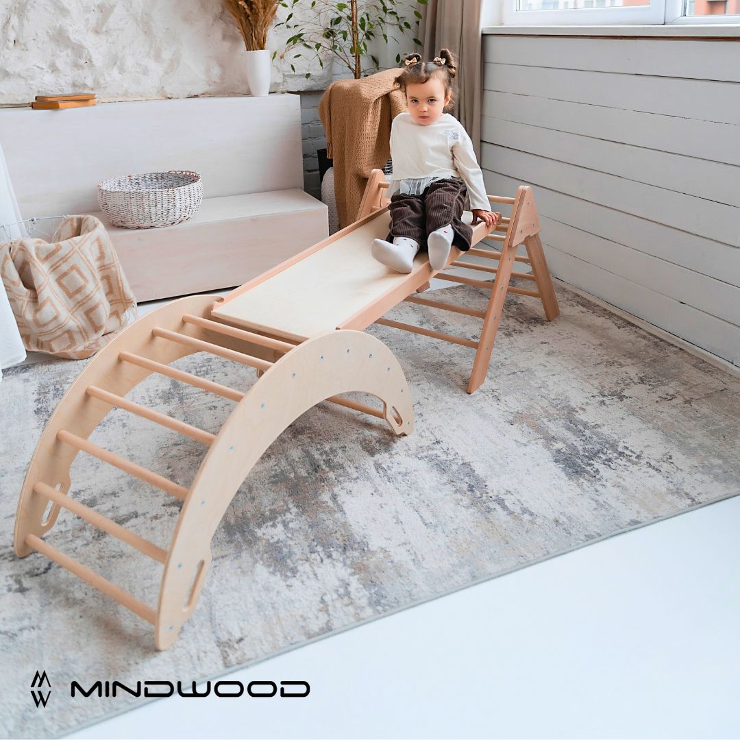 Maxi Set 3 Pezzi Pikler Triangolo + Rampa + Arco