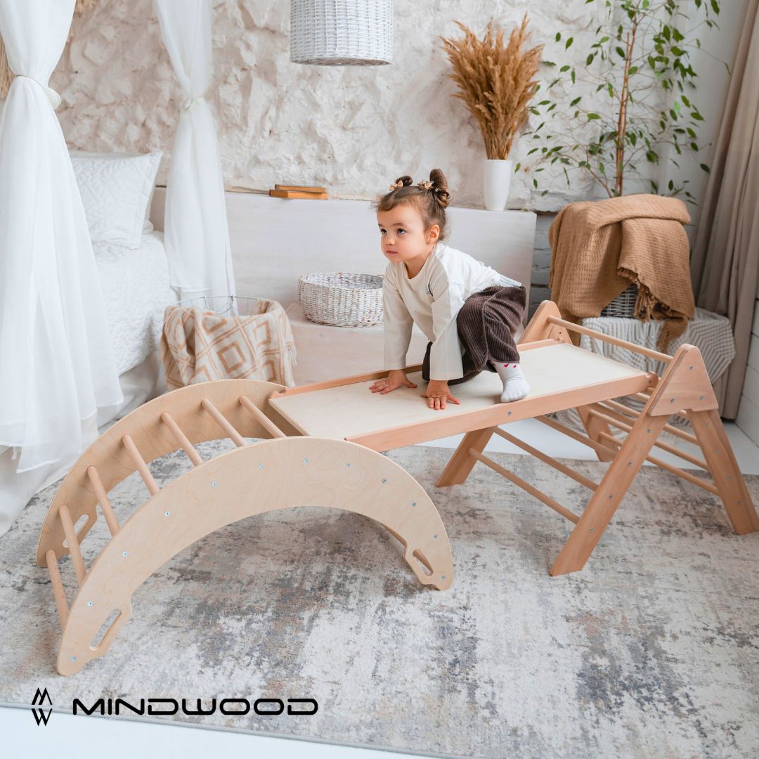 Maxi Set 3 Pezzi Pikler Triangolo + Rampa + Arco