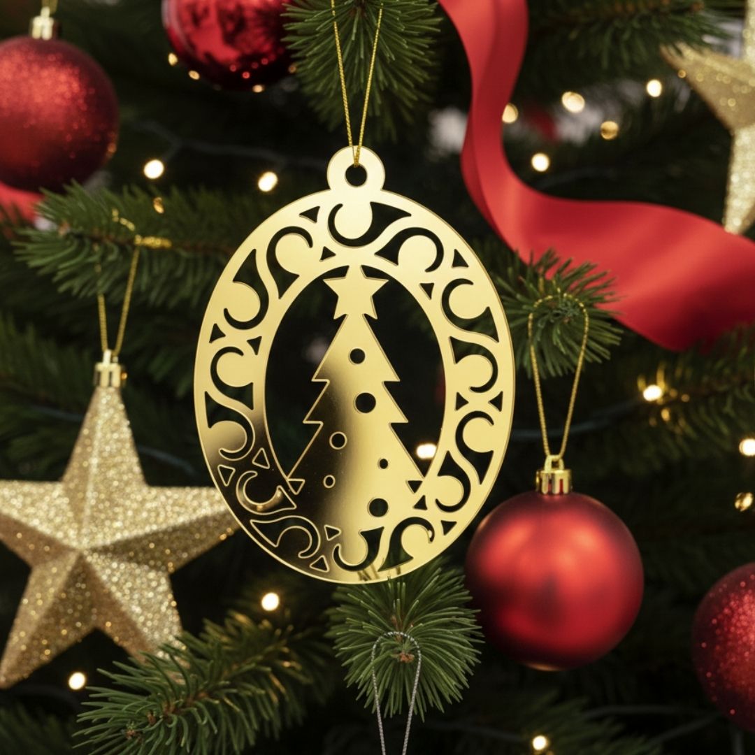 Pallina in Plex Specchiato Albero di Natale