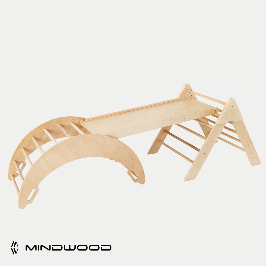 Maxi Set 3 Pezzi Pikler Triangolo + Rampa + Arco