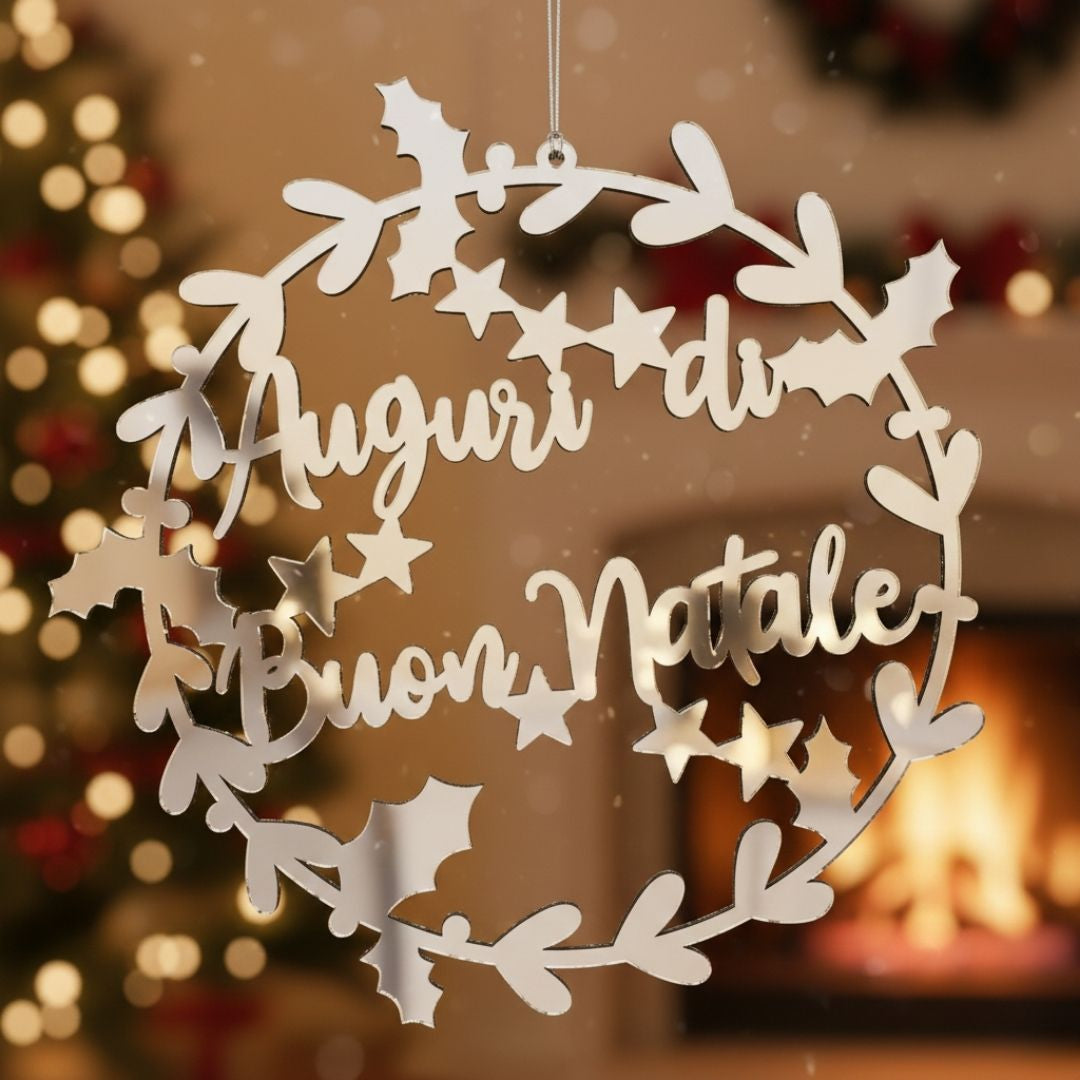 Ghirlanda in Plex Auguri di Buon Natale