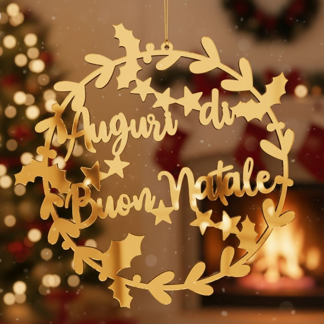 Ghirlanda in Plex Auguri di Buon Natale