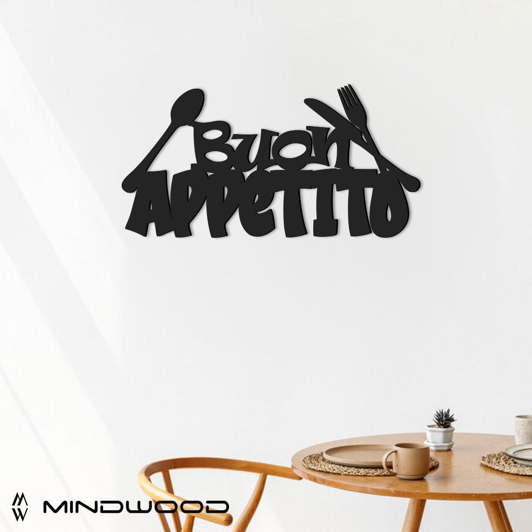 Scritta in Legno Buon Appetito