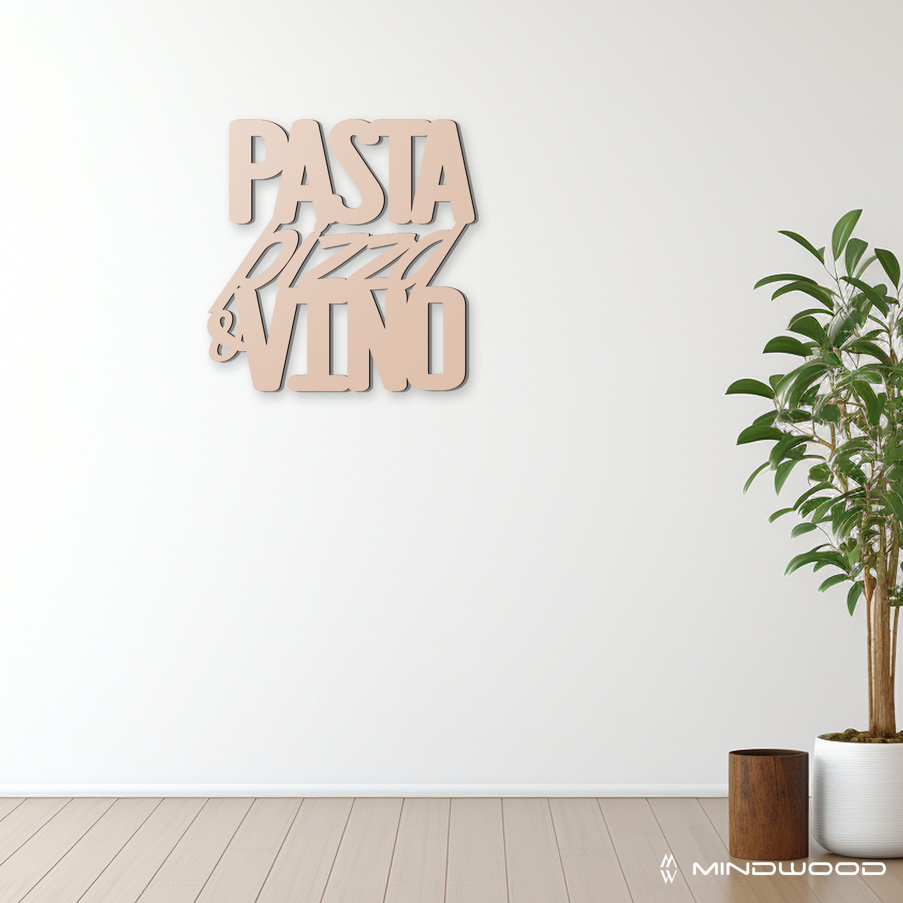 Scritta in Legno Pasta Pizza e Vino