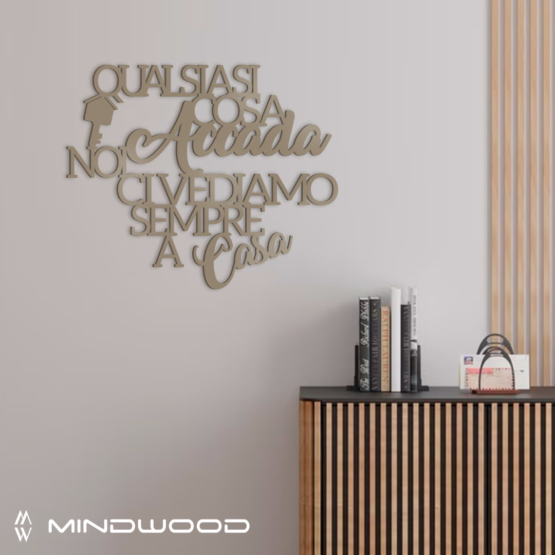 Scritta in Legno Qualsiasi cosa accada
