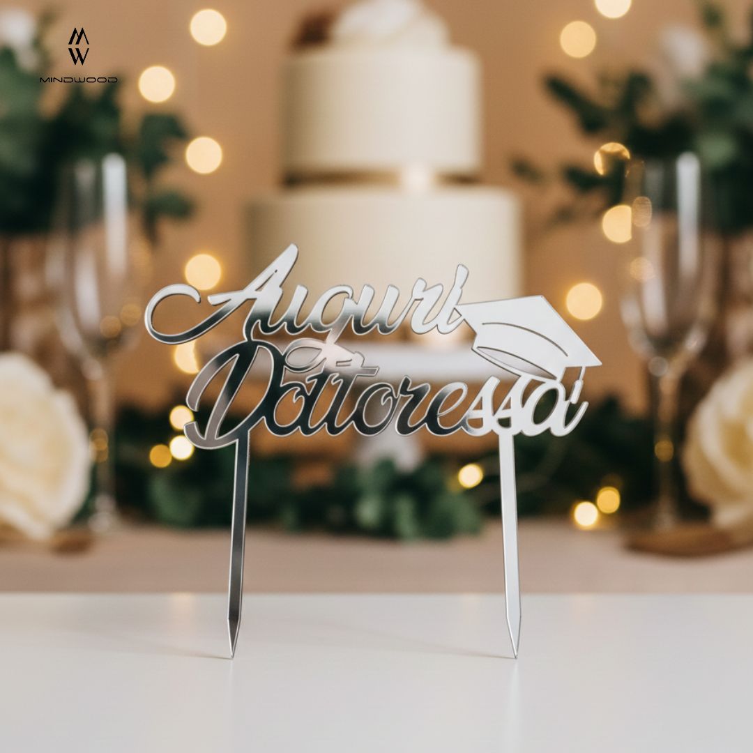 CakeTopper Plex Auguri Dottoressa