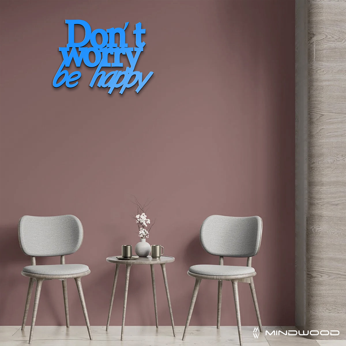 Scritta in Legno Don't Worry Be Happy
