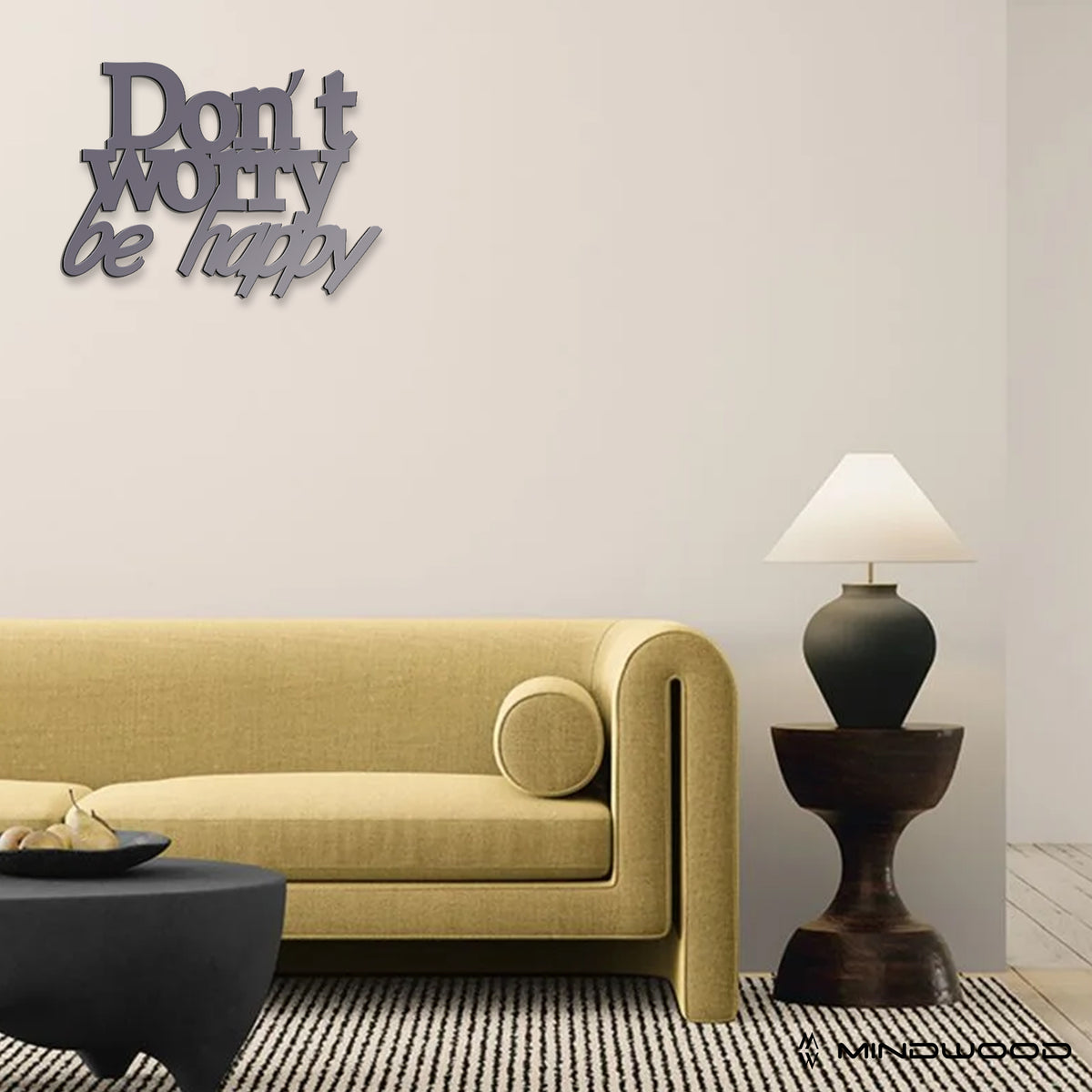 Scritta in Legno Don't Worry Be Happy