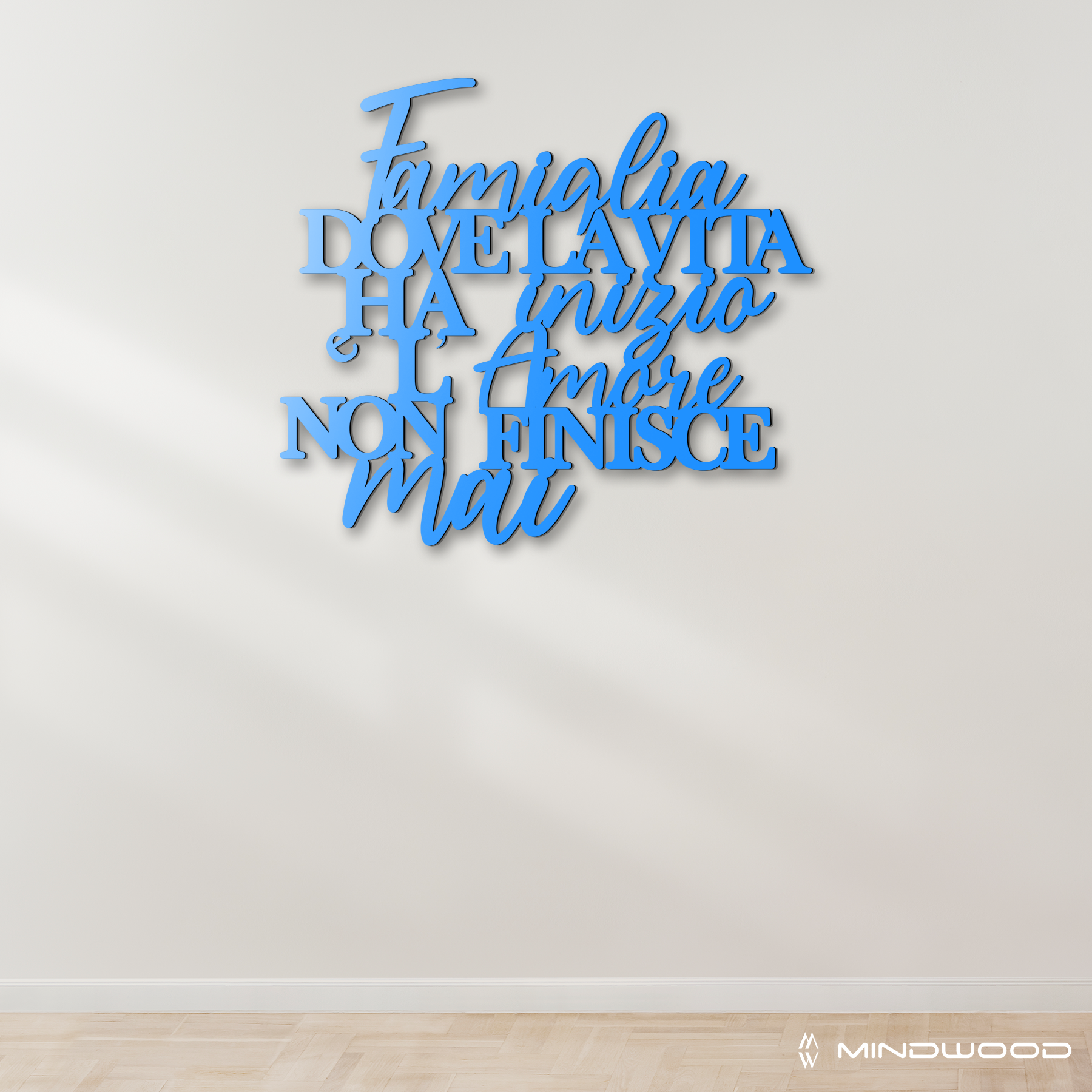 Scritta in Legno Famiglia Dove la Vita ha Inizio