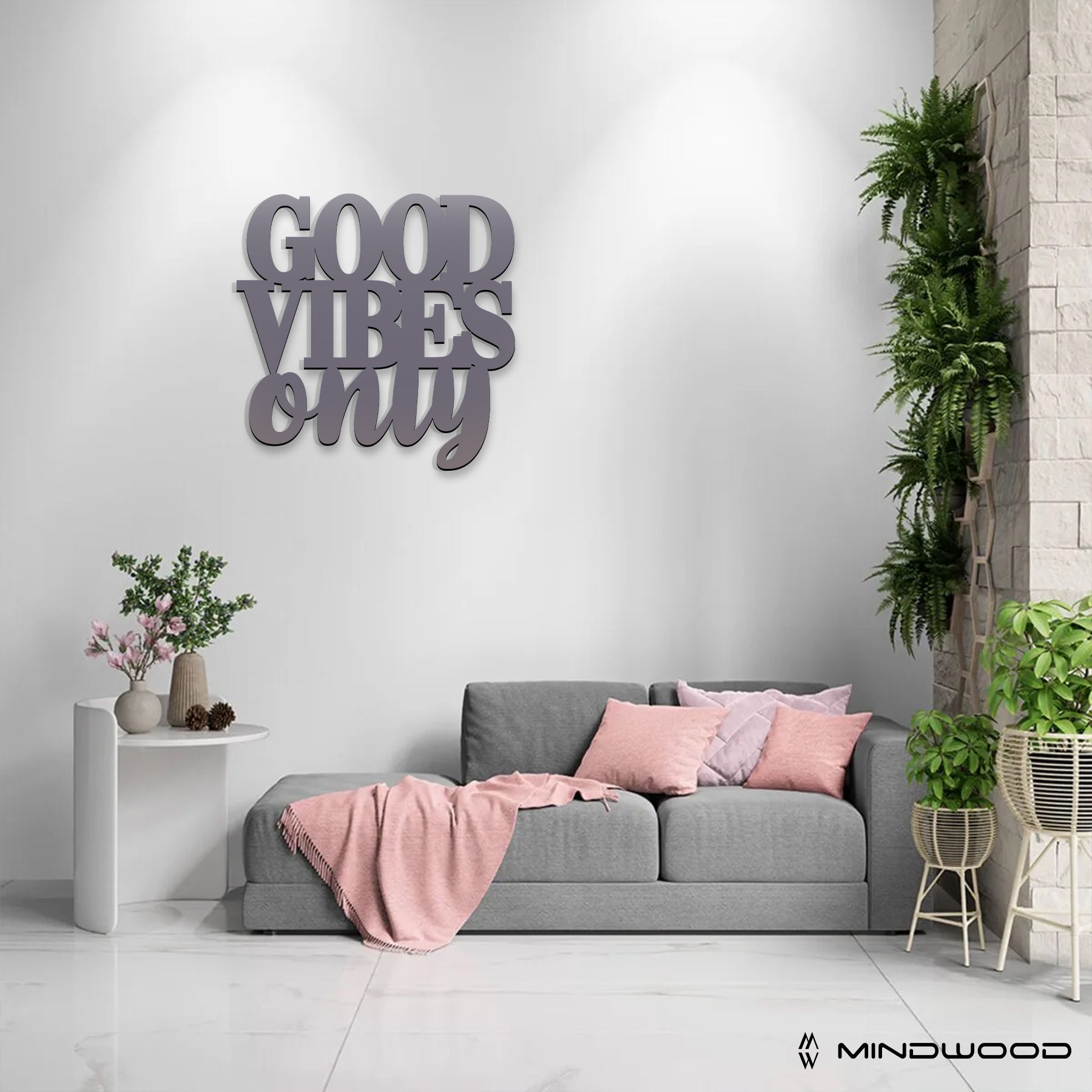 Scritta in Legno Good Vibes Only