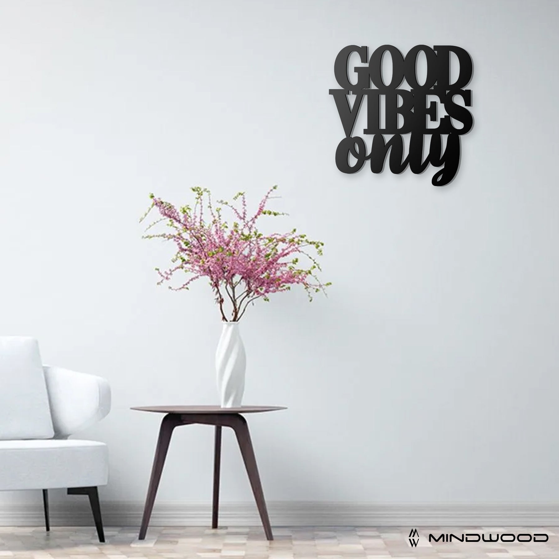 Scritta in Legno Good Vibes Only