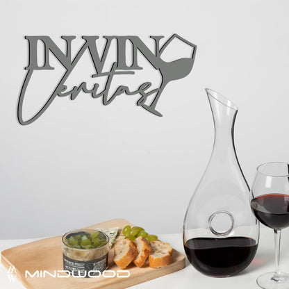 Scritta in Legno In Vino Veritas