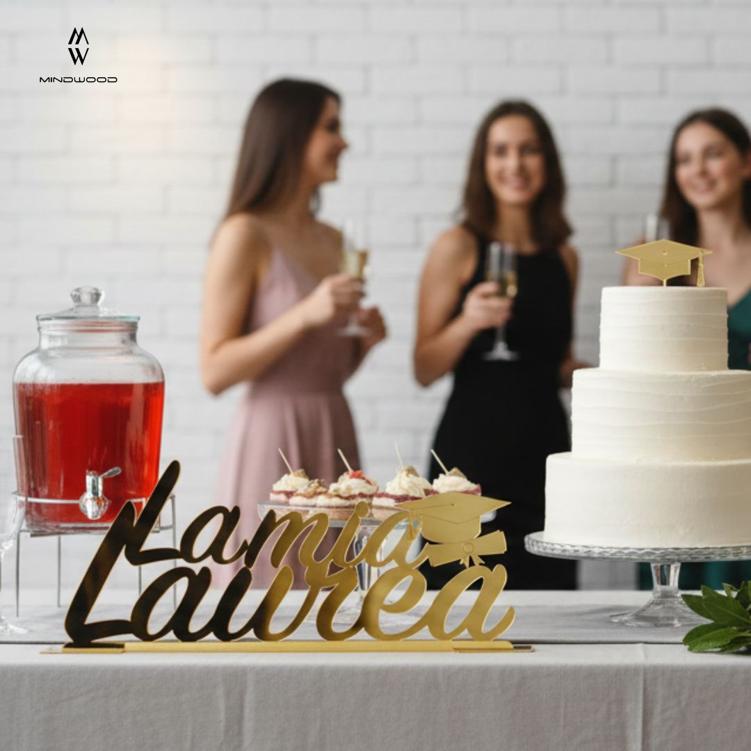 Scritta d'appoggio in Plex La mia Laurea