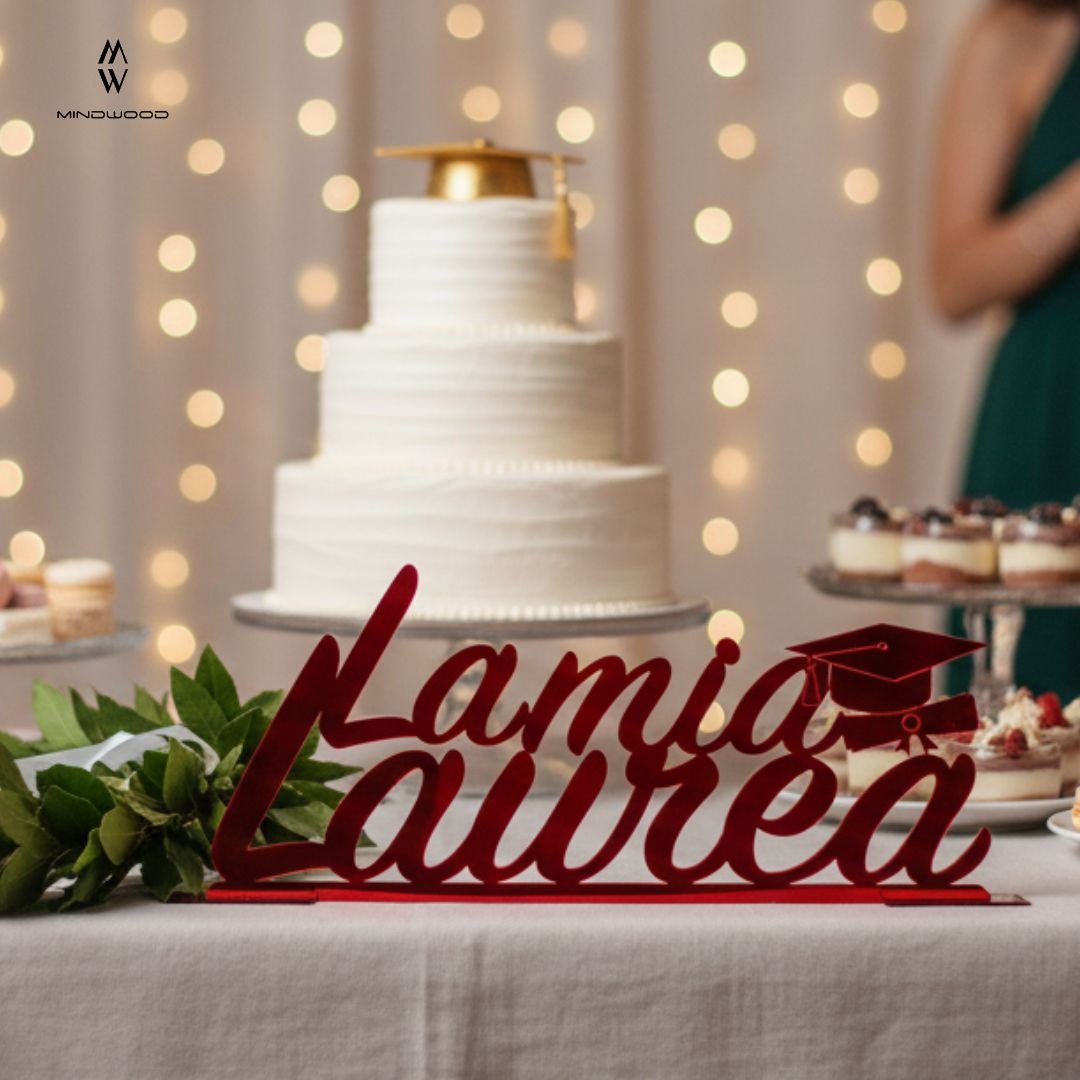 Scritta d'appoggio in Plex La mia Laurea