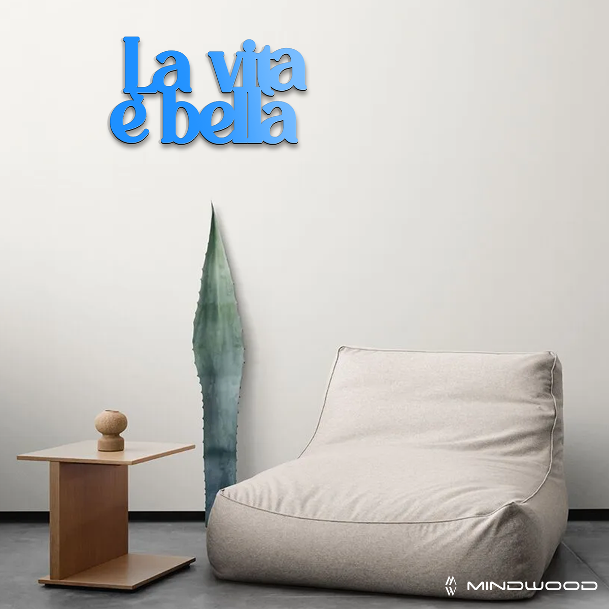 Scritta in Legno La vita è bella