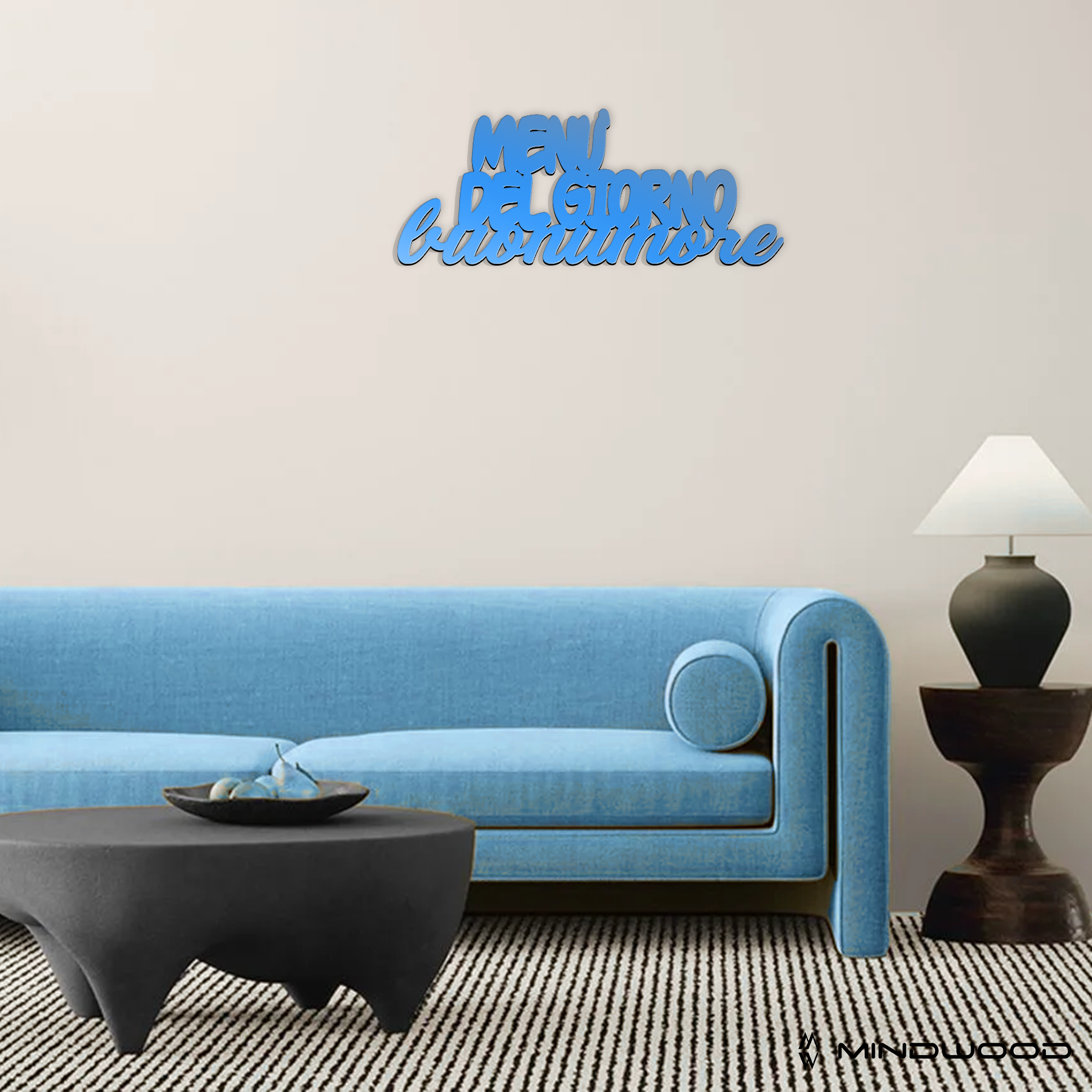 Scritta in Legno Menù del giorno buonumore