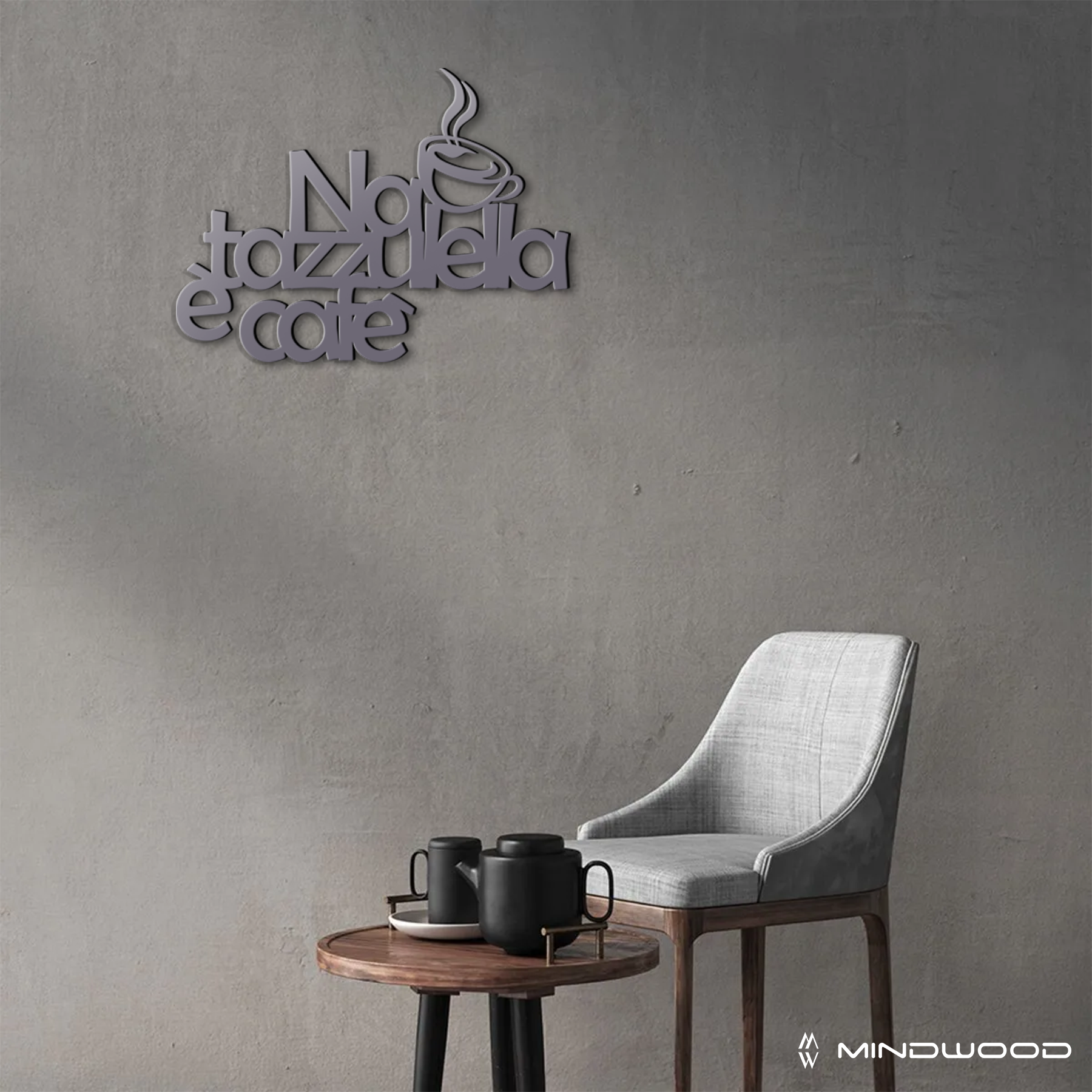 Scritta in Legno Na tazzulella e cafè