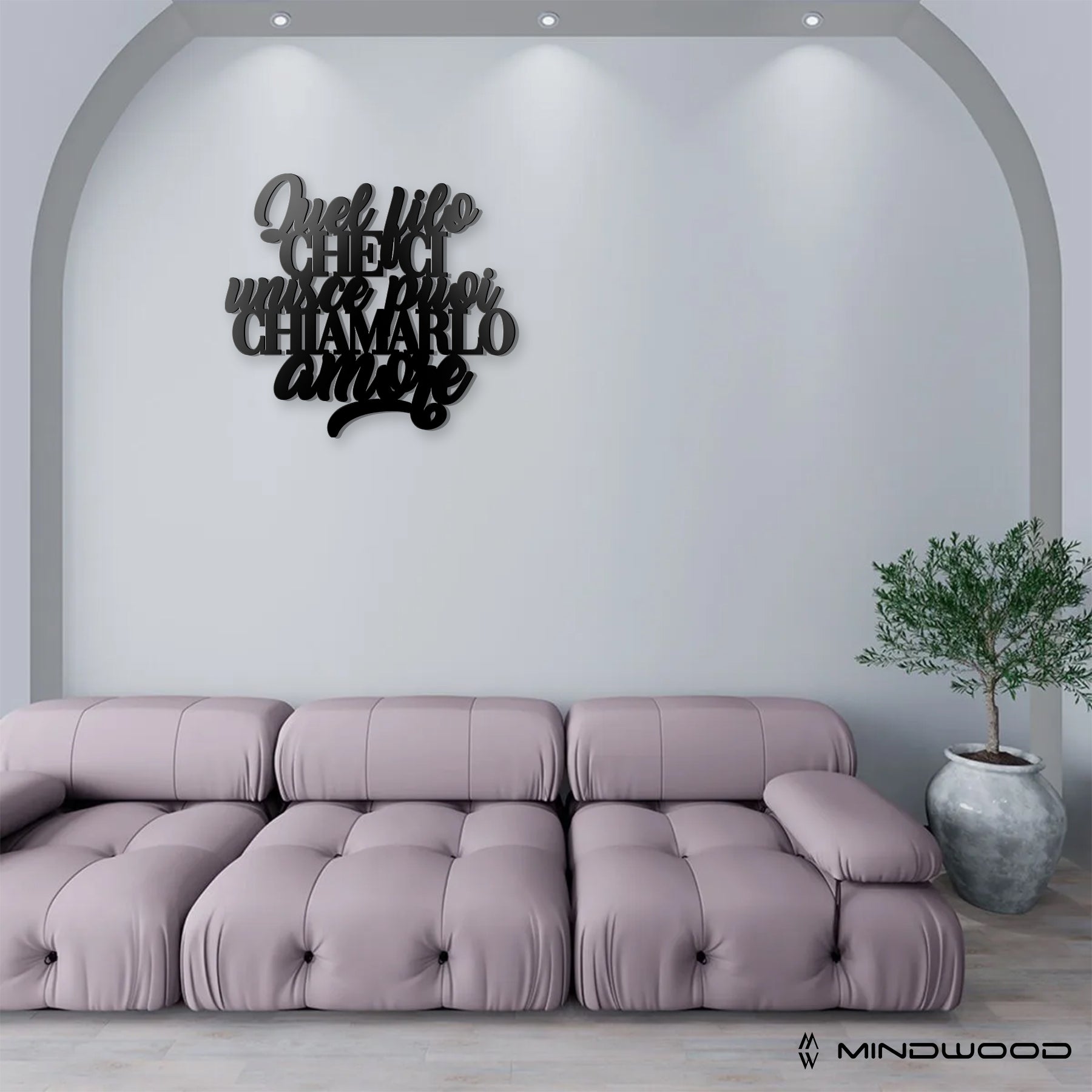 Scritta in Legno Quel Filo che ci Unisce