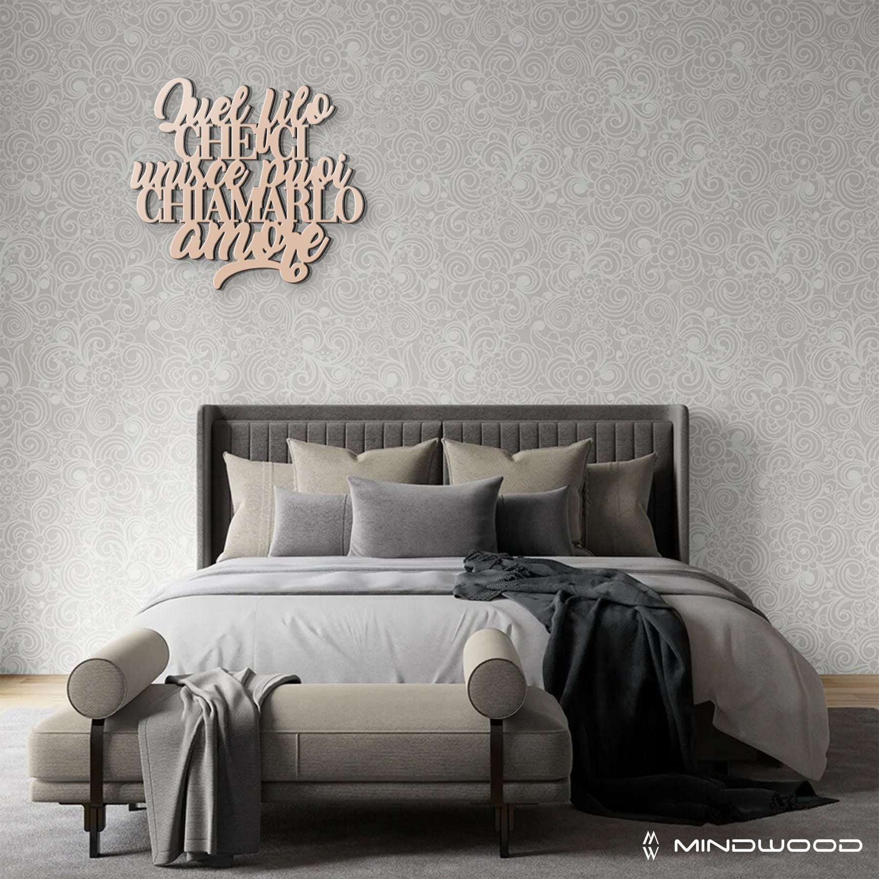 Scritta in Legno Quel Filo che ci Unisce