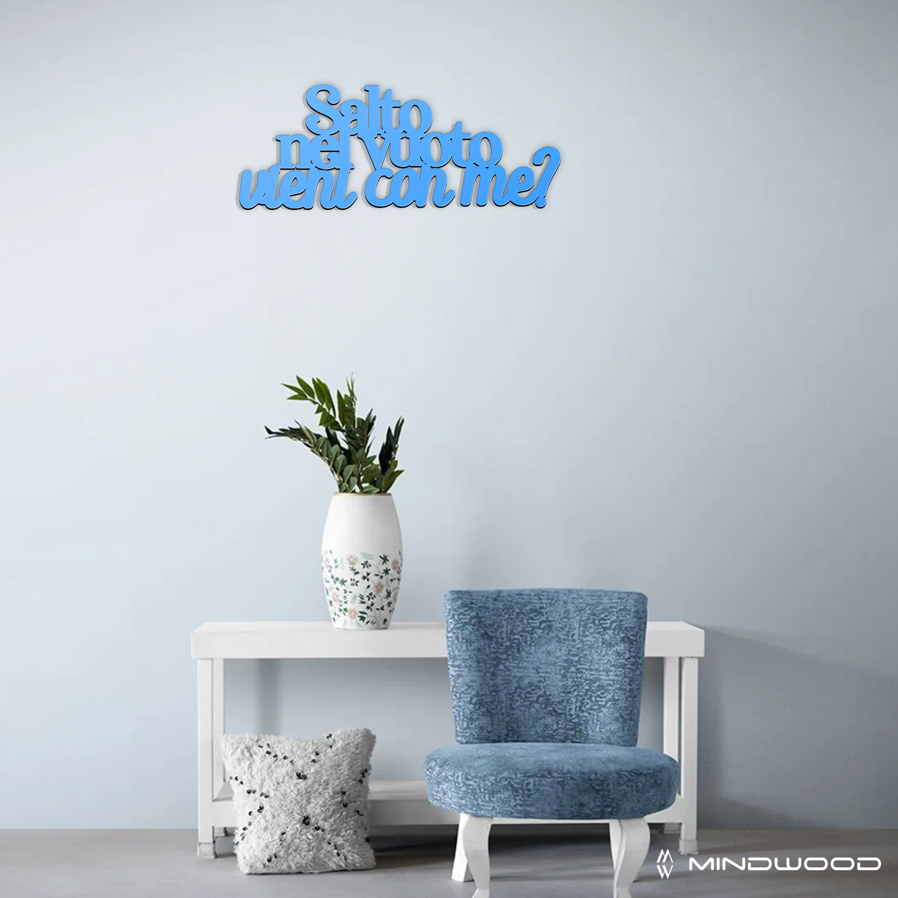 Scritta in Legno Salto nel vuoto