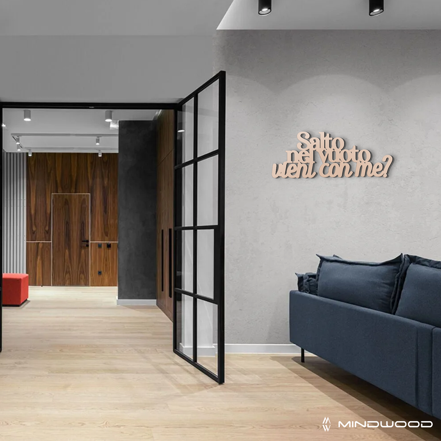 Scritta in Legno Salto nel vuoto