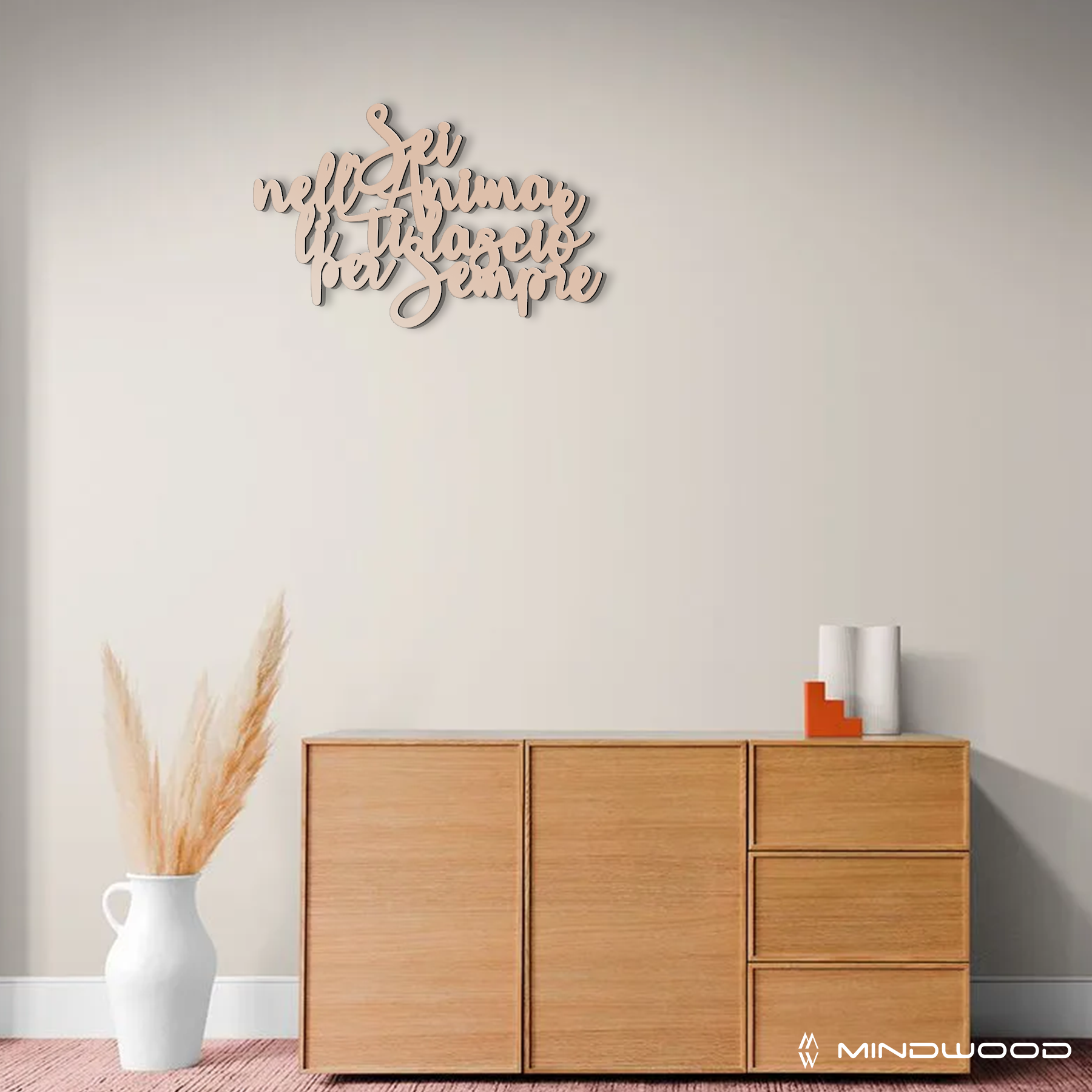 Scritta in Legno Sei nell'anima