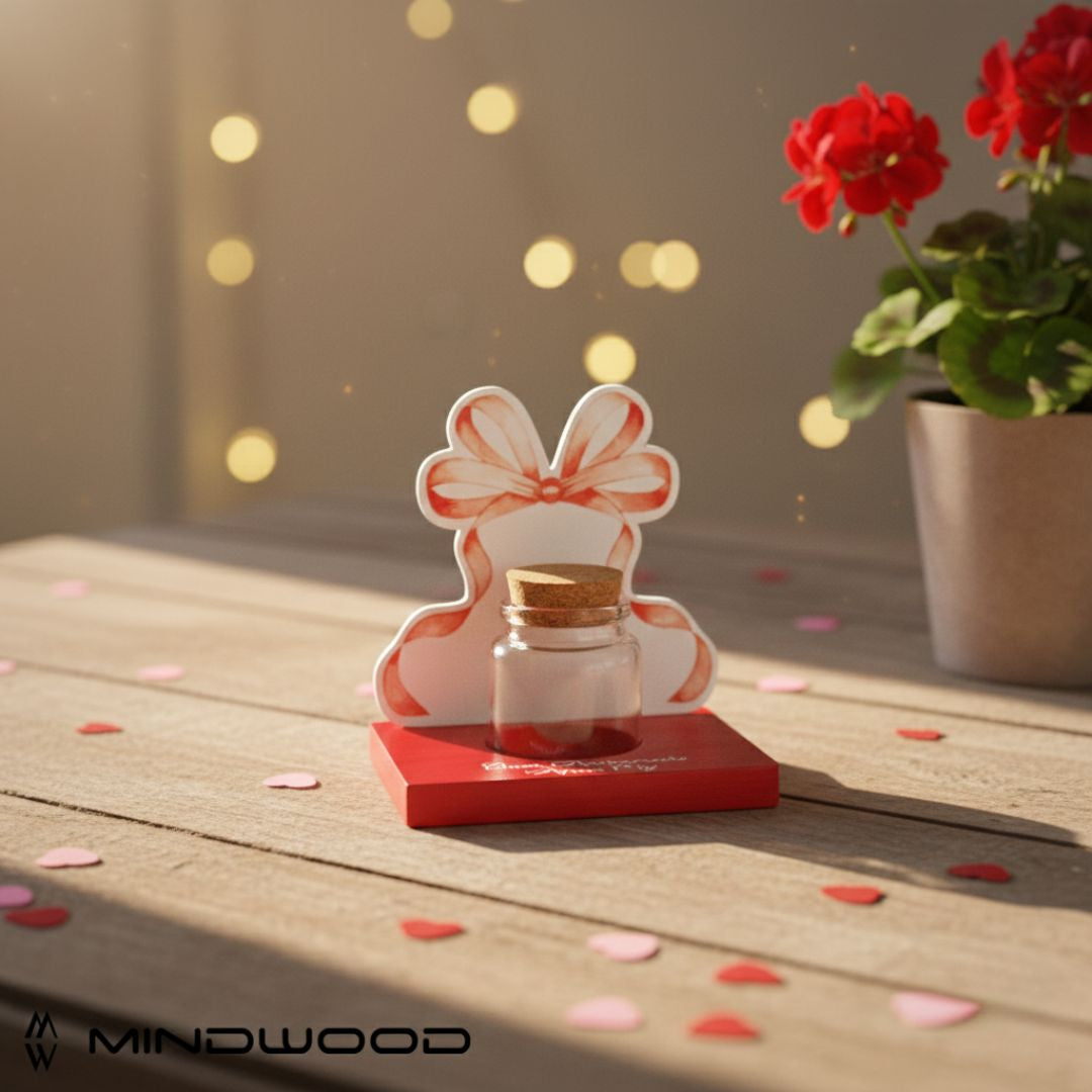 Portaconfetti con fiocco elegante Buon Anniversario