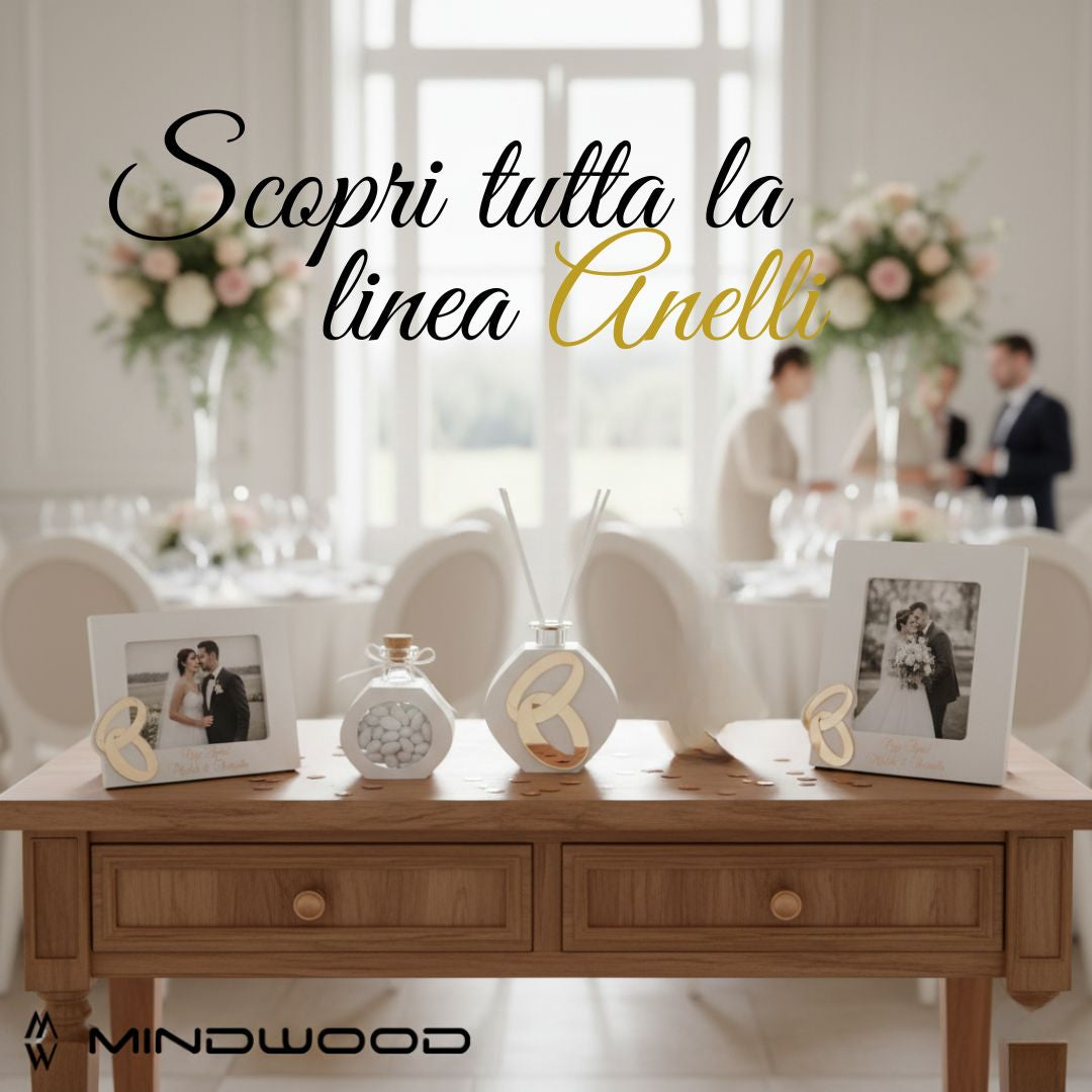 Ciondolo Anelli Iniziali Sposi