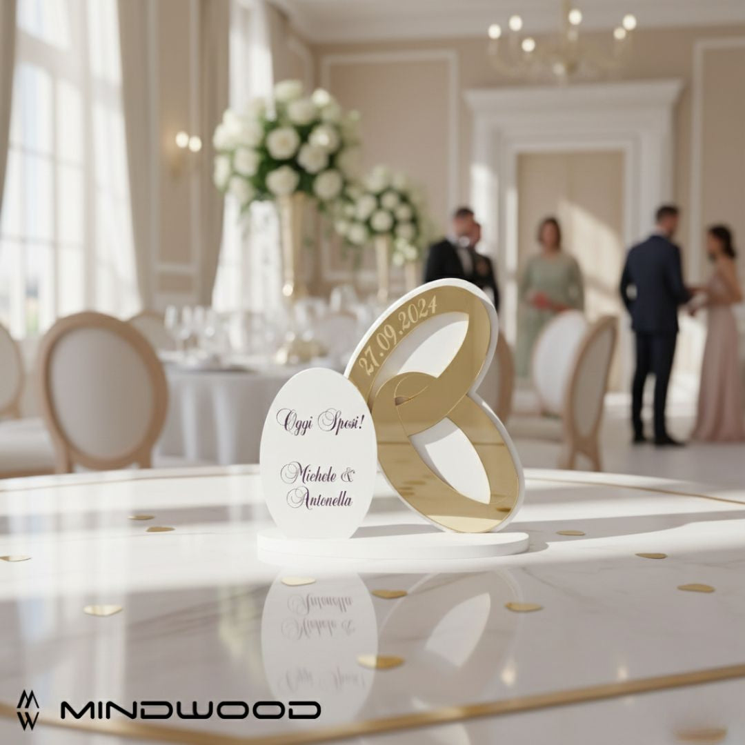 Decorazione da tavolo Anelli personalizzato