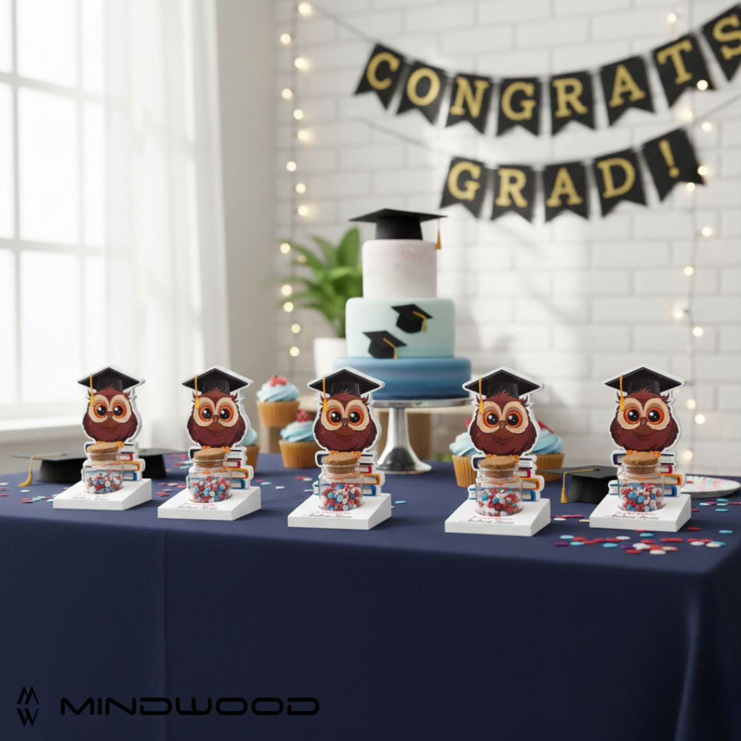 Portaconfetti Laurea personalizzabile con Gufo