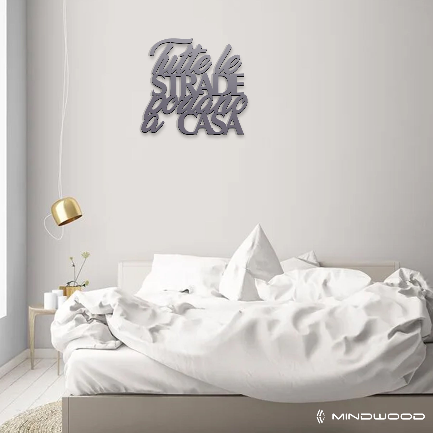 Scritta in Legno Tutte le strade portano a casa