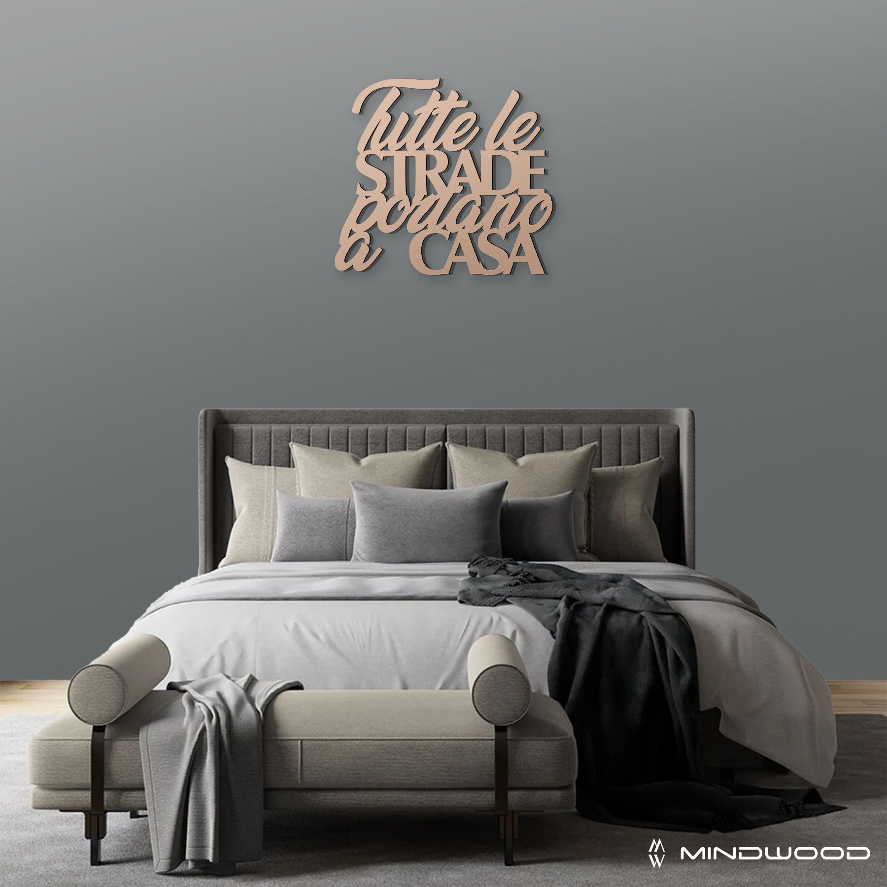 Scritta in Legno Tutte le strade portano a casa