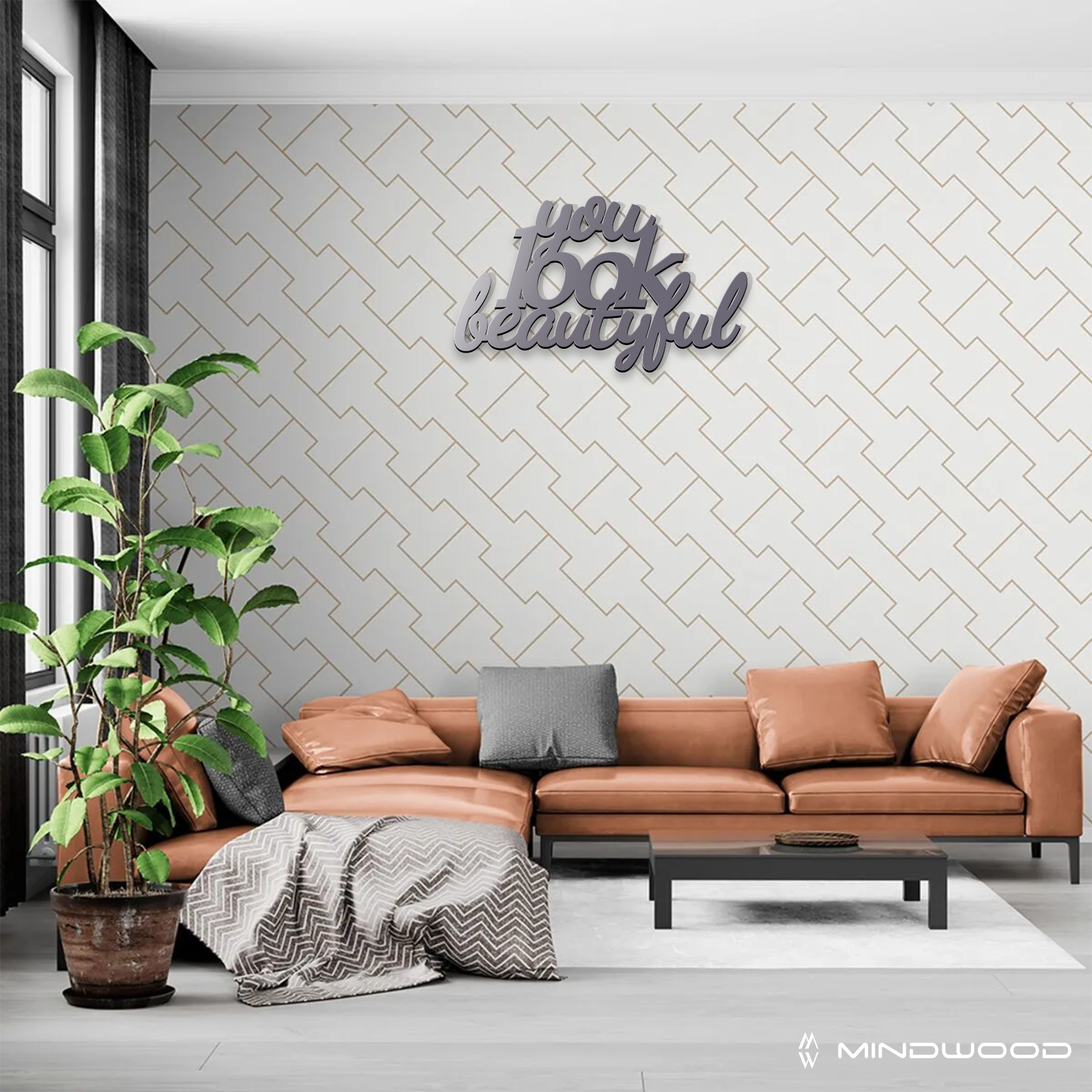 Scritta in Legno You look beautiful